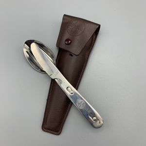 Vtg Boy Scouts of America Silverware Utensil Set Imperial Stainless Steel Case